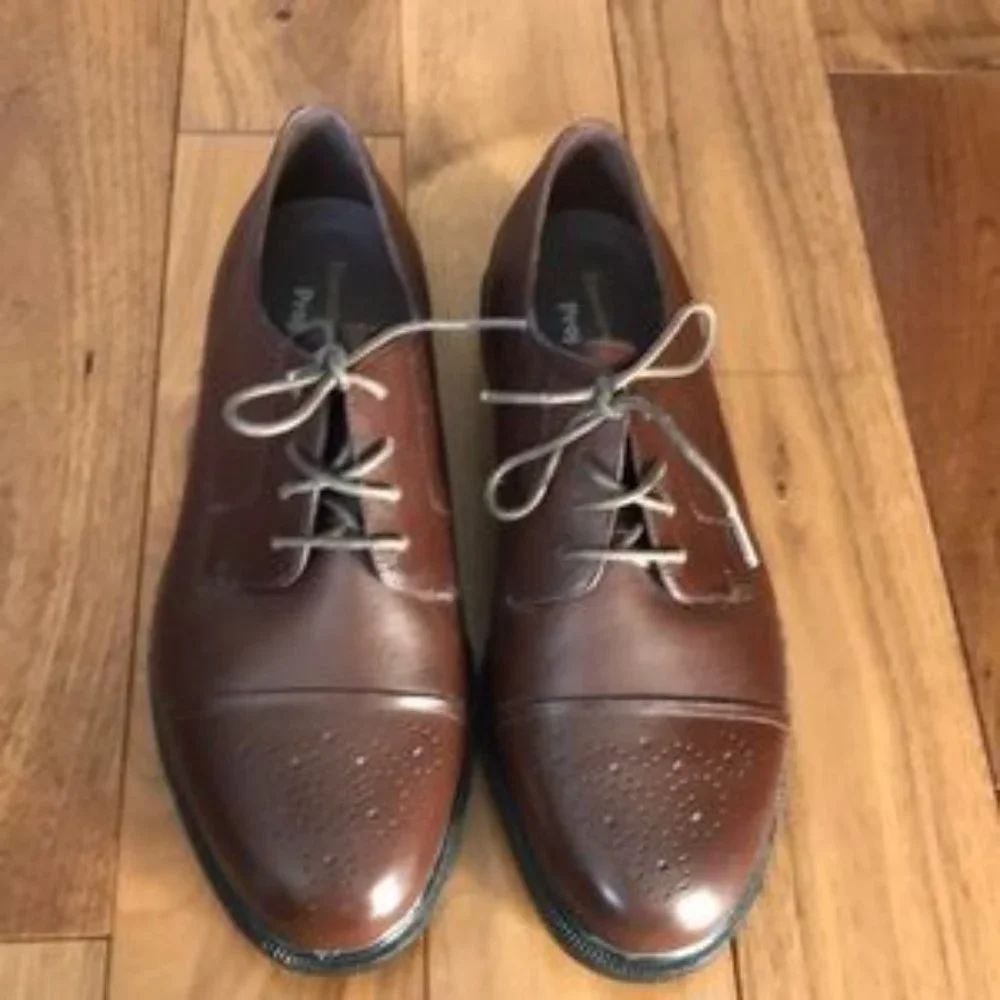 Propet Executive Walker Comfort Brown Leather Shoes Men's Size 9.5